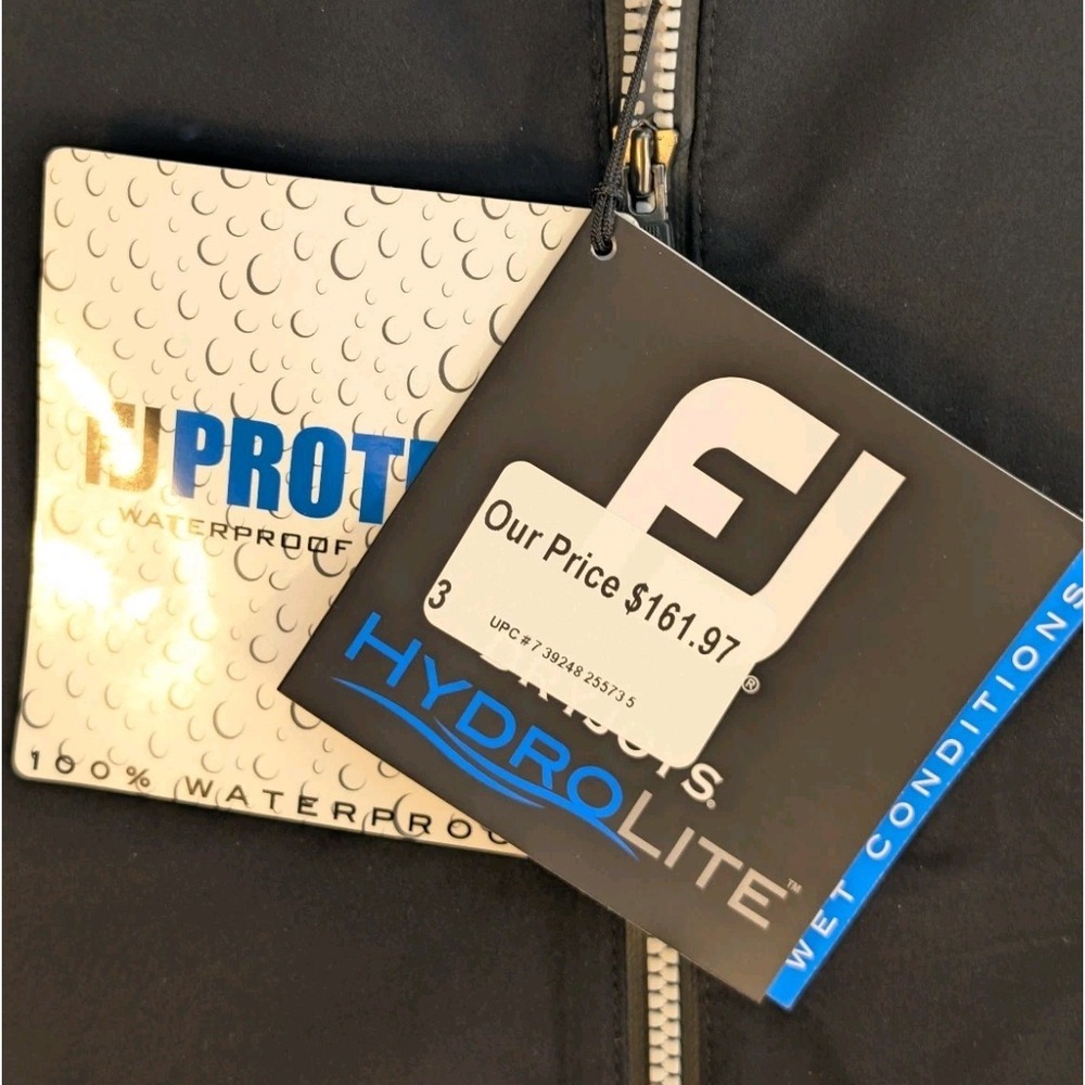 Footjoy Hydrolite‎ Rain Jacket L Womens DryJoys Black Golf Full Zip New NWT 0019 - Picture 4 of 7